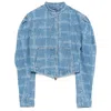 Vivienne Westwood Mens Grid/blue Filli Brand-print Relaxed-fit Denim Jacket In Blue