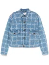 Vivienne Westwood Marlene Jacket Laser Denim Vw-grid-blue Xl Men In Blue