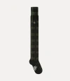 Vivienne Westwood Over The Knee Sock Moonshine Tartan Green Os-u Women In Green