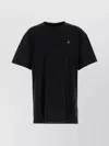 Vivienne Westwood Organic Cotton T-shirt With Signature Orb Logo In Black