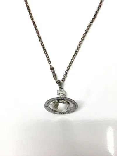 Pre-owned Vivienne Westwood Oversized 3d Orb Necklace In Silver
