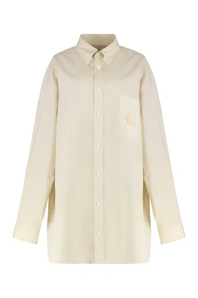 Vivienne Westwood Oversized Cotton Shirt For Women In Neutral