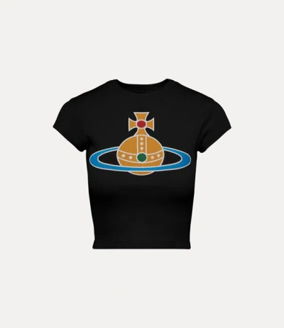 Vivienne Westwood Oversized Orb Baby Peru T-shirt Rib Jersey Black Xl Women