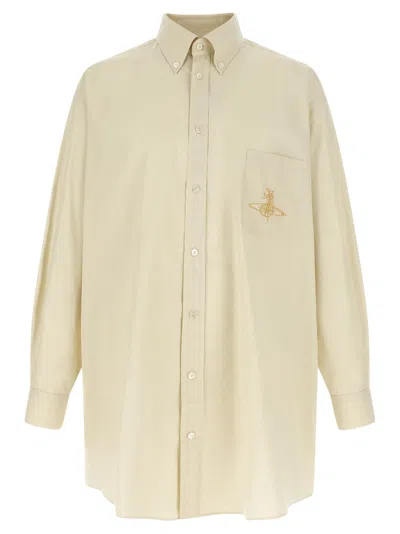 Vivienne Westwood Oversized Shirt And Blouse Beige In Yellow