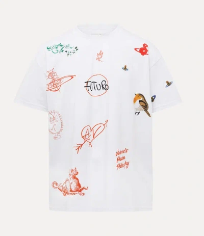 Vivienne Westwood Oversized T-shirt Cotton Logos M Unisex In White