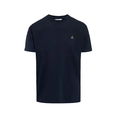 Vivienne Westwood Oversized Tee With Iconic Orb Design In Black