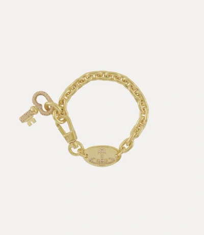 Vivienne Westwood Ovidia Bracelet Gold-brown-cz Gold-brown-cz Women