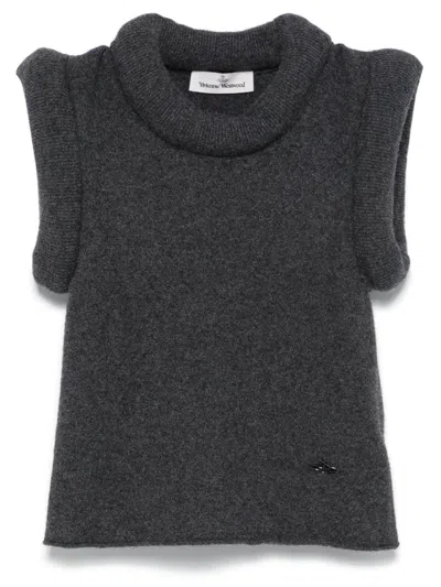 Vivienne Westwood Padded-trim Top In Grey