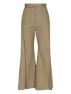 Vivienne Westwood Wide Leg High Waist Trousers With Belt Loops In Brown