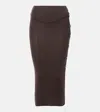 Vivienne Westwood Pamela Knitted Wool Midi Skirt In Brown