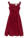 Vivienne Westwood Mens Carmine Sunday Draped Cotton-poplin Midi Dress In Burgundy