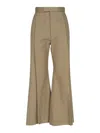 Vivienne Westwood Wide Leg High Waist Trousers With Belt Loops In Brown