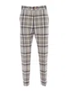 Vivienne Westwood Check Pants In Gray And Green In Gris