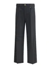Vivienne Westwood Gray Fleece Wool Casual Pants In Black