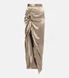 Vivienne Westwood Panther Asymmetric Maxi Skirt In Gold