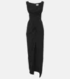 Vivienne Westwood Panther Gathered Asymmetric Maxi Dress In Black