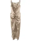 Vivienne Westwood Panther Maxikleid In Gold