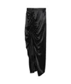 Vivienne Westwood Asymmetric Draped Satin Skirt In Black