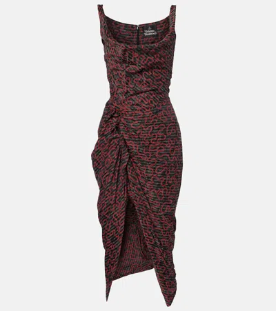 Vivienne Westwood Sleeveless Side Panther Dress Dresses Black In Multi