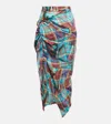 Vivienne Westwood Panther Tartan Gathered Midi Skirt In Multicoloured
