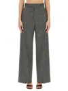 Vivienne Westwood Tailored Straight Wool Pants In Grey