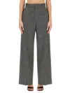 Vivienne Westwood Tailored Straight Wool Pants In Grey