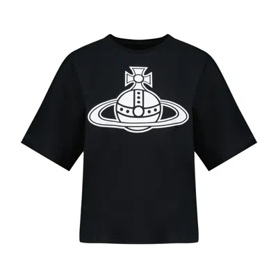 Vivienne Westwood Paris Orb Box T Shirt In Black