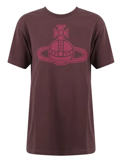 Vivienne Westwood Paris Orb Classic Cotton T-shirt In Brown