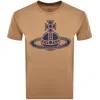 Vivienne Westwood Paris Orb Classic T Shirt Brown In Brown
