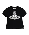 Vivienne Westwood Graphic Print Short Sleeve Crew Neck Top In Black