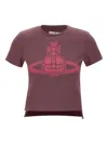 Vivienne Westwood Burgundy Paris Orb Mini Peru T-shirt In Burgundy