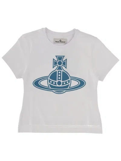 Vivienne Westwood "paris Orb Mini" T-shirt In White