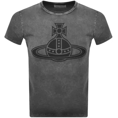 VIVIENNE WESTWOOD VIVIENNE WESTWOOD PARIS ORB PERU T SHIRT GREY