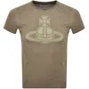 Vivienne Westwood Paris Orb Peru T Shirt Khaki In Brown