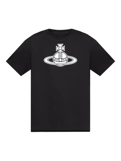 VIVIENNE WESTWOOD PARIS ORB-PRINT COTTON T-SHIRT