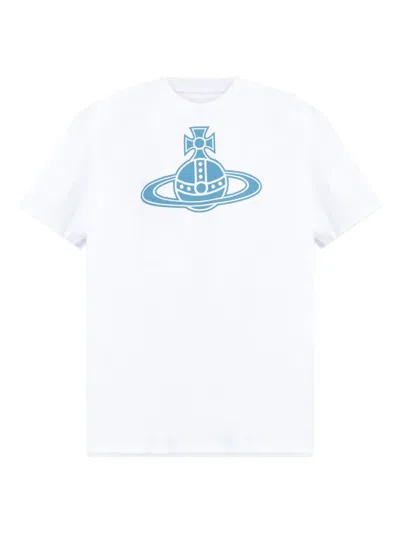 Vivienne Westwood Paris Orb-print T-shirt In White