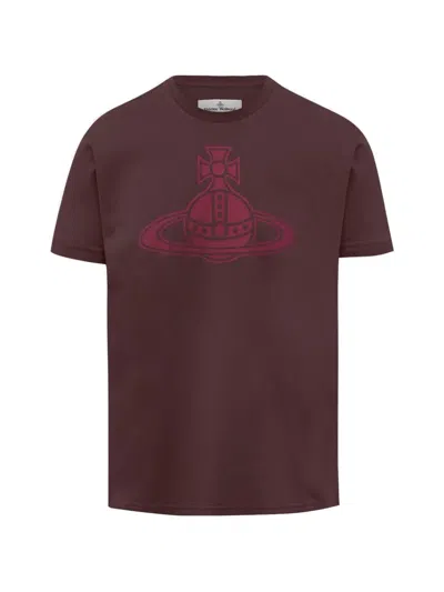 Vivienne Westwood Paris Orb T-shirt In Brown