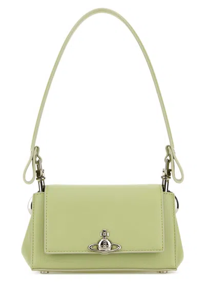 Vivienne Westwood Pastel Green Synthetic Leather Small Hazel Shoulder Bag