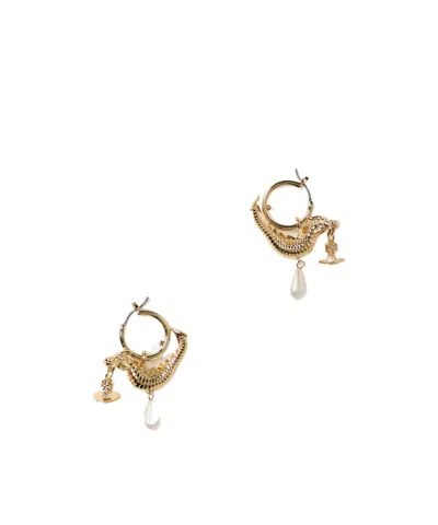 Vivienne Westwood Pattern Earrings In Yellow