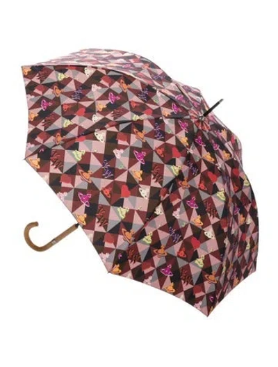 Pre-owned Vivienne Westwood Pattern Printed Umbrella In Brown