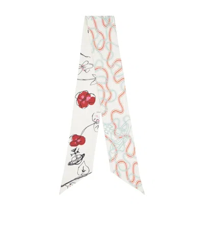 Vivienne Westwood Pattern Scarf In Neutral
