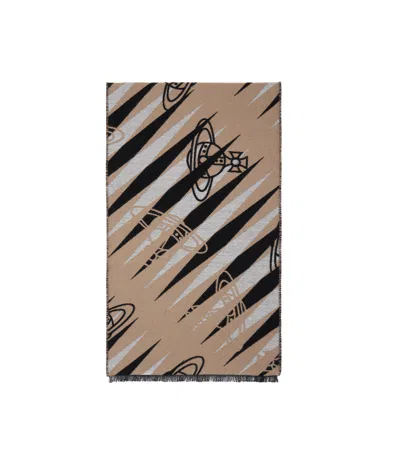 Vivienne Westwood Pattern Scarf In Nude