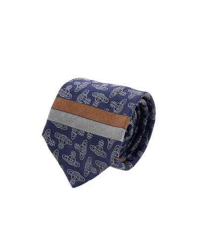 Vivienne Westwood Pattern Tie In Blue