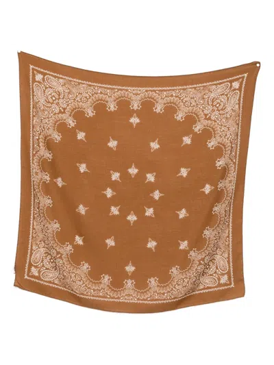 Vivienne Westwood Patterned Scarf In Brown