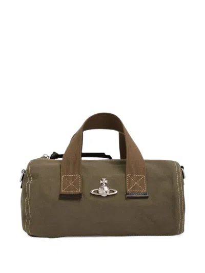 Vivienne Westwood Paul Cylinder Orb-motif Tote Bag In Green