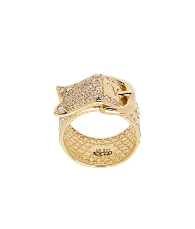 Vivienne Westwood Pavé Ring In Yellow
