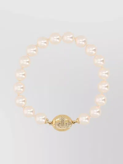 Vivienne Westwood Pearl Bead Bracelet Collection In White