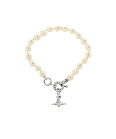 Vivienne Westwood Pearl Bracelet In White