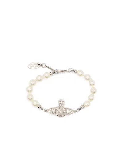 Vivienne Westwood Pearl Bracelet In White
