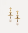 Vivienne Westwood Pearl Drop Earrings Gold Pearls Women In Gold